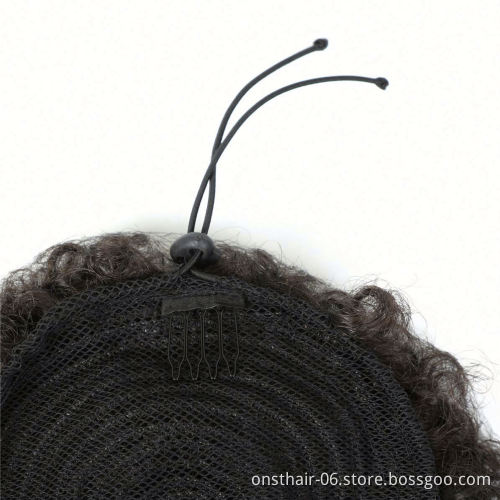 MYZYR Synthetic kinky curly high puff hairpiece hair afro updo scrunchie hair accessory chignon bun with clips in for girl and